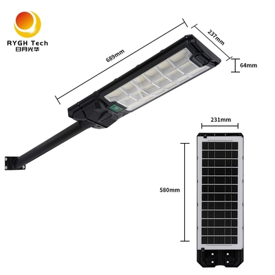 Lampu Jalan LED Tenaga Surya Induksi Radar 18W Kontrol Jarak Jauh Penerangan Luar Ruangan untuk Jalan, Halaman, Trotoar