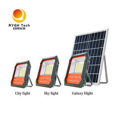 100W 200W LED Solar Flood Light High Lumen 130lm/w untuk Backyard