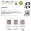 Lampu Sorot Kecerahan Tinggi Luar Ruangan 1000W 1200W Lampu Stadion LED