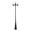 Outdoor Terintegrasi Tiga Kepala 15W LED Solar Taman Lampu dengan tiang