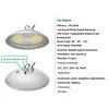Rygh 200W Bahan Bersertifikasi NSF IP66 IP69K Putih Lampu LED UFO High Bay 200W untuk Pabrik Pengolahan Makanan