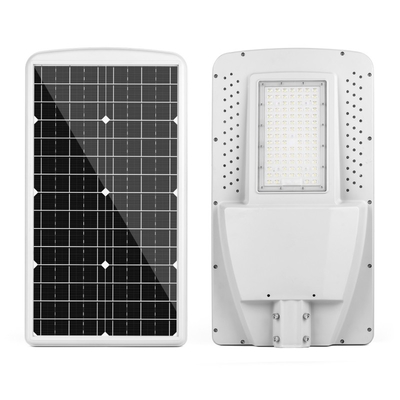 Waterproof 50W All In One Lampu Jalan Surya Terpadu 5200LM Dengan Tiang