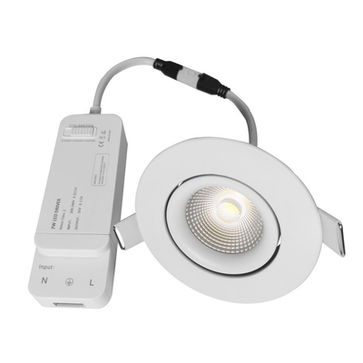 38/60 ° Beam Angle Downlight LED Cerdas 8w Peredupan / Suhu Warna Dapat Disesuaikan