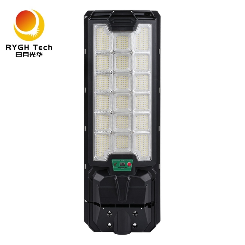 Lampu Jalan LED Tenaga Surya Induksi Radar 18W Kontrol Jarak Jauh Penerangan Luar Ruangan untuk Jalan, Halaman, Trotoar